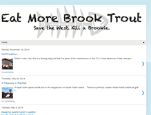 Tablet Screenshot of eatmorebrooktrout.com